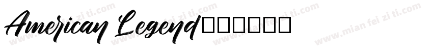 American Legend字体转换
